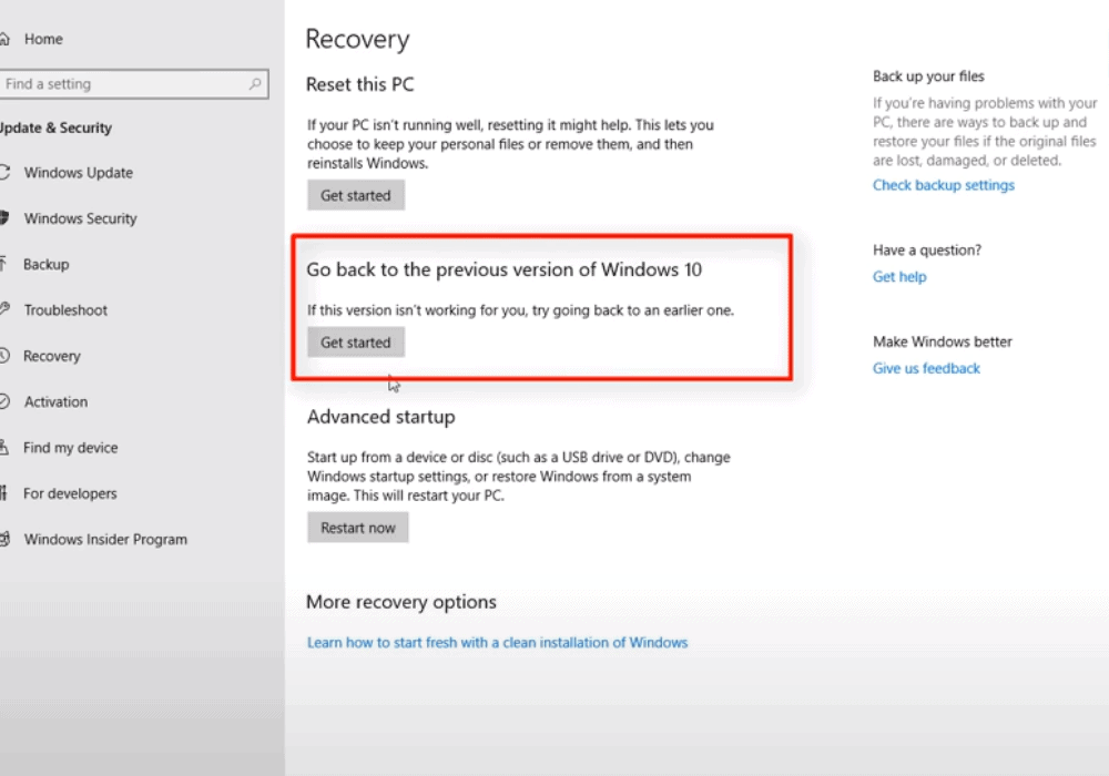 What is Windows Rollback