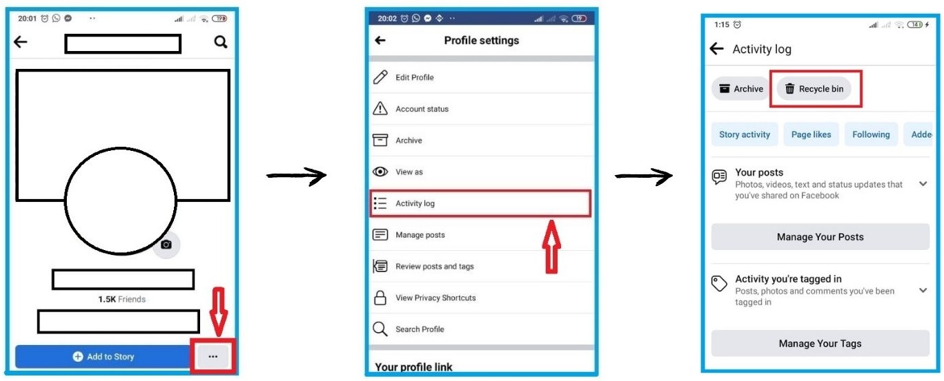 How to retrieve deleted post on Facebook