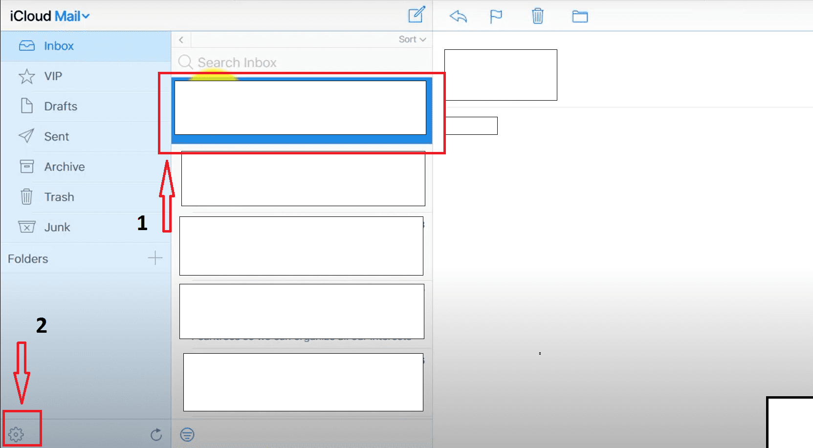 iCloud email settings 