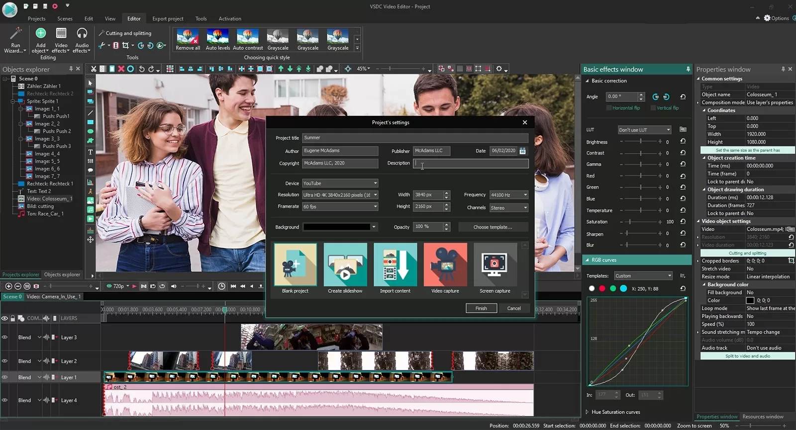 Image Credit VSDC Free Video Editor - How to create a youtube short on pc